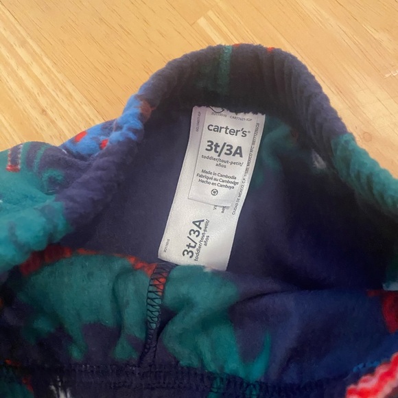 Carter's Festive Dinosaur Pajama Bottoms - Navy and Red - Picture 2 of 2